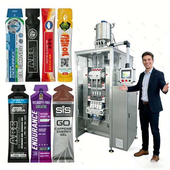 4 lanes Solid beverage granule small bag filling machine multi lines sachet packing machine